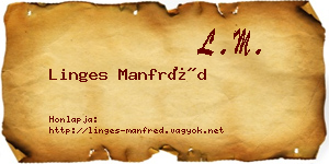 Linges Manfréd névjegykártya